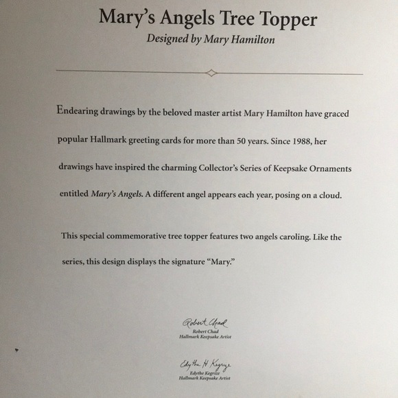 Vintage Hallmark Mary’s Angel’s Tree Topper Rare - Picture 2 of 2